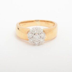 Ponte Vecchio Flower Diamond Ring Yellow Gold x White Gold
